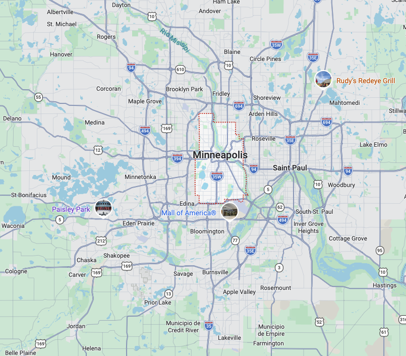 Service area map